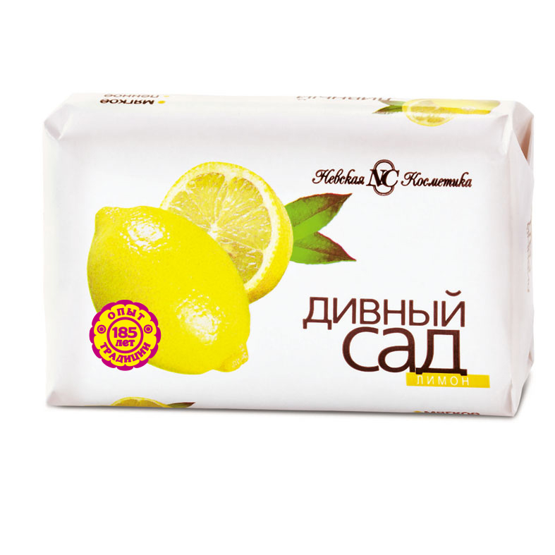 Невская Косметика Мыло туалетное Дивный сад, 90 г, 1 шт, лимон фото