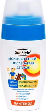 Sun style молочко-спрей после загара увлажняющее восстанавливающее, спрей-молочко, 100 мл, 1 шт, для детей фото