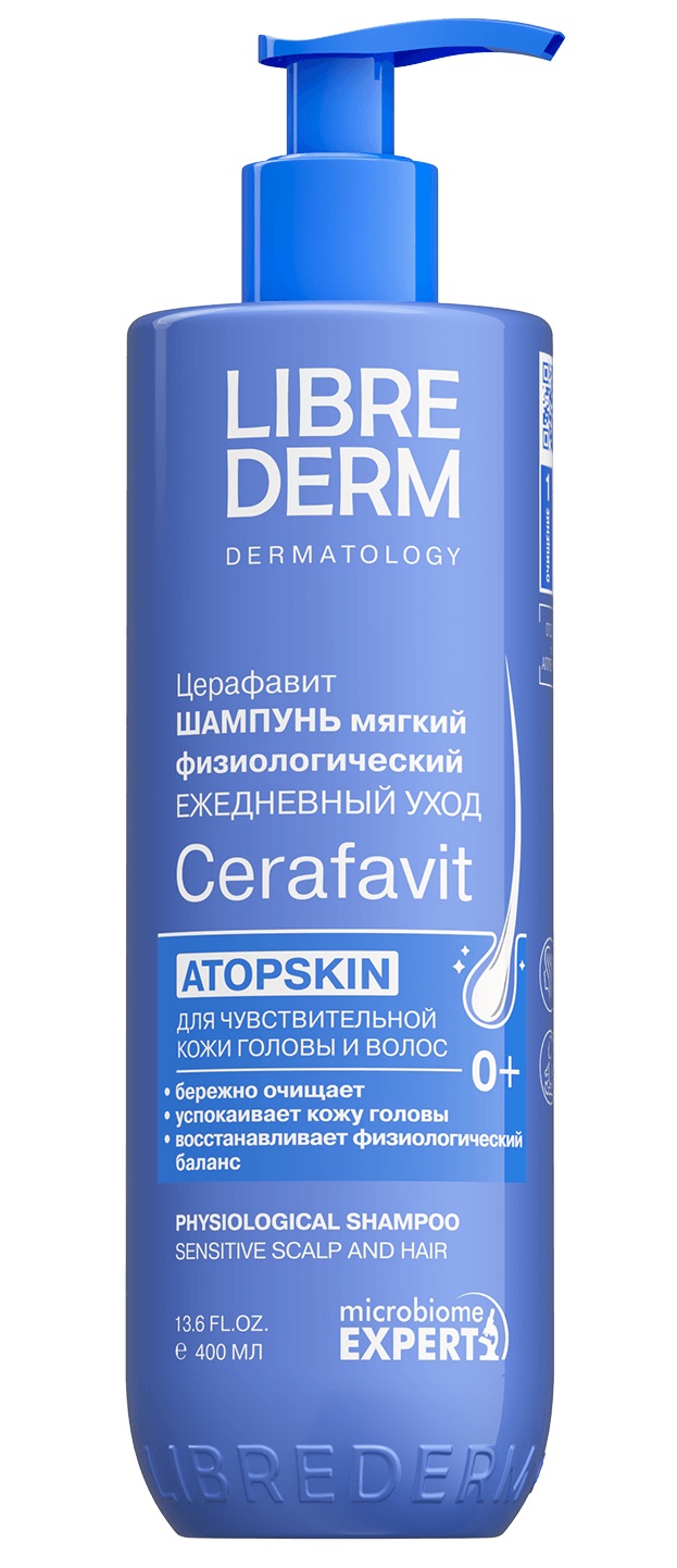 Librederm Cerafavit Шампунь мягкий физиологический с церамидами и пребиотиком, шампунь, 400 мл, 1 шт. фото