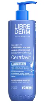Librederm Cerafavit Шампунь мягкий физиологический с церамидами и пребиотиком, шампунь, 400 мл, 1 шт. фото