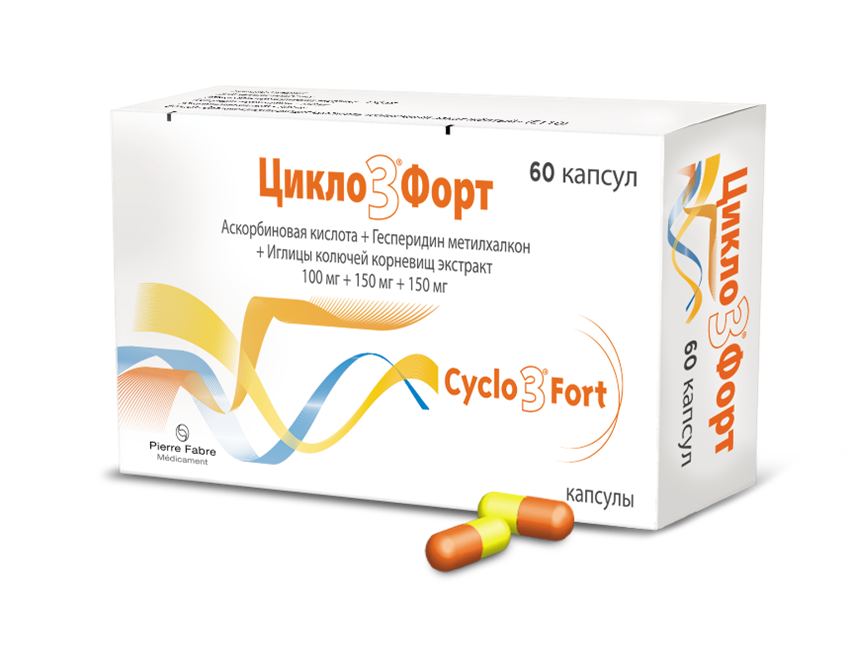 Цикло 3 Форт, 100 мг + 150 мг + 150 мг, капсулы, 60 шт. фото