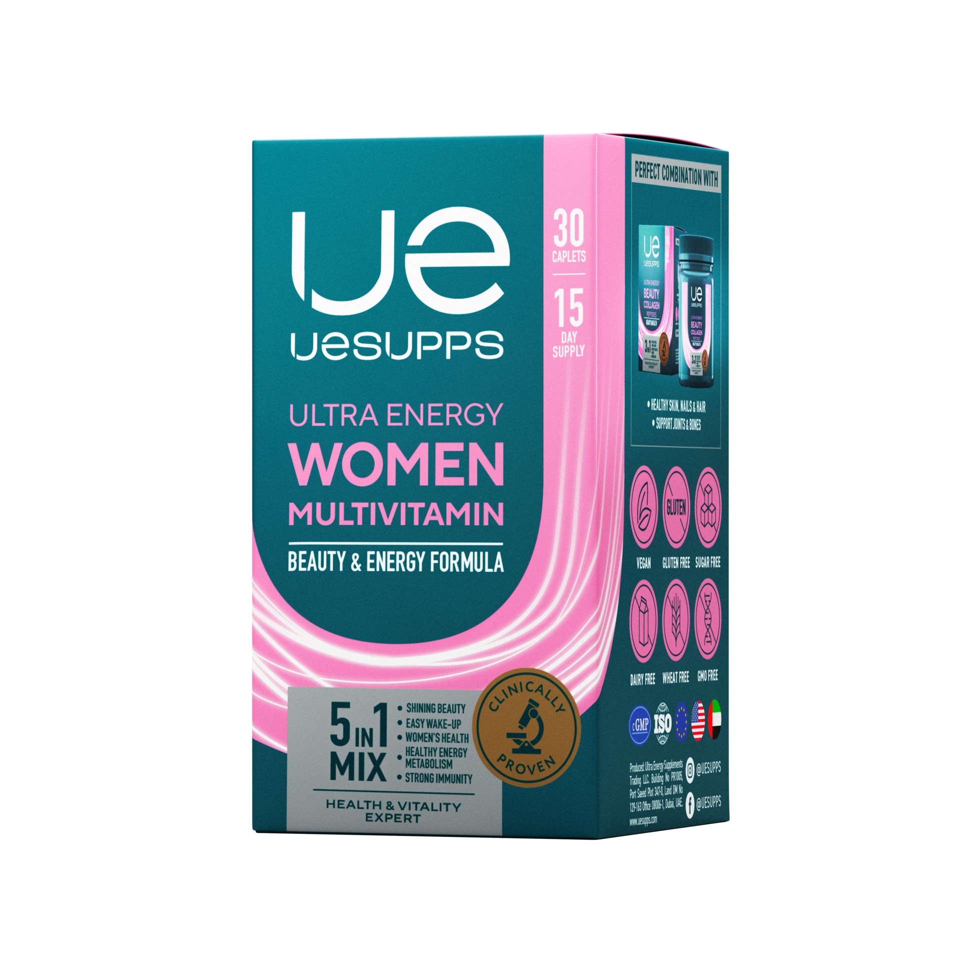 Uesupps Ultra Energy вумен мультивитамин формула, каплеты, 30 шт. фото