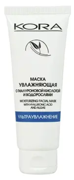 Kora Маска увлажняющая с гиалуроновой кислотой и водорослями, маска для лица, 100 мл, 1 шт. фото