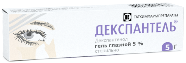 Декспантель, 5%, гель глазной, 5 г, 1 шт. фото