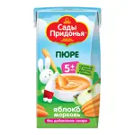 Сады Придонья пюре, пюре, 125 г, 1 шт, яблоко + морковь фото