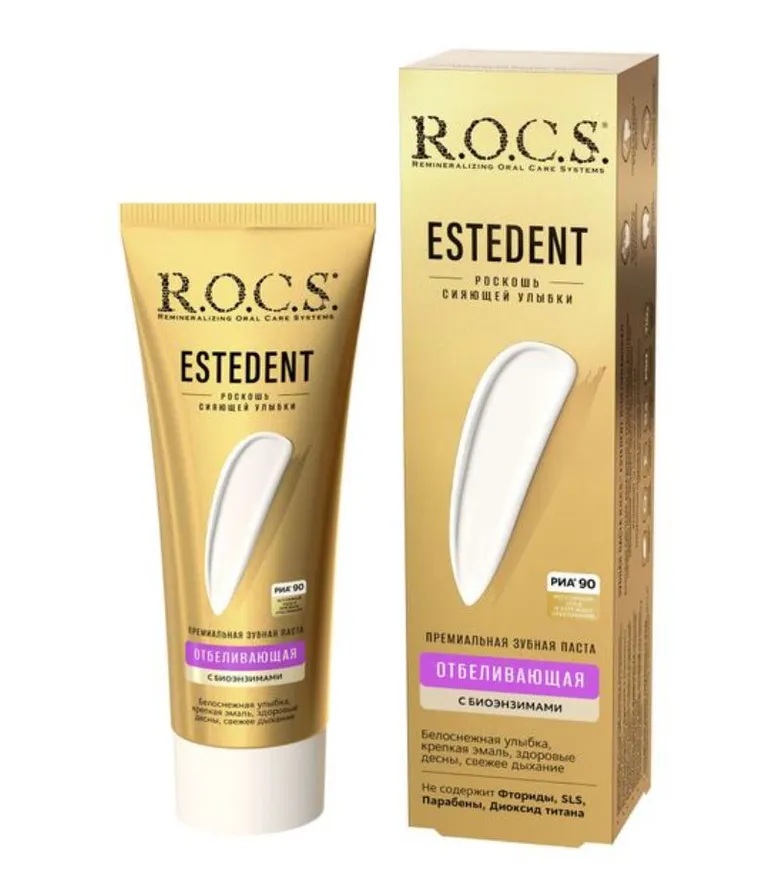 ROCS Estedent Зубная паста отбеливающая, паста зубная, 94 г, 1 шт. фото