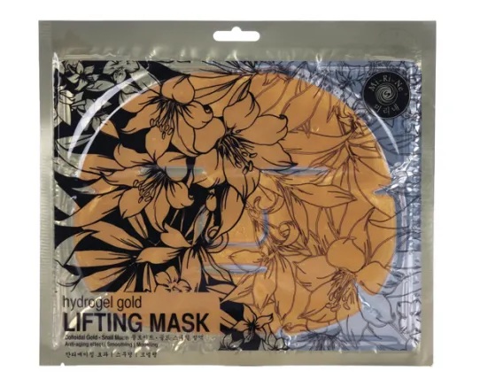 Mi-Ri-Ne Лифтинг-маска гидрогелевая коллоидное золото, муцин улитки для лица, маска для лица, 60 г, 1 шт. фото