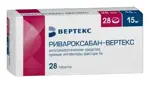 Ривароксабан-Вертекс, 15 мг, таблетки, покрытые пленочной оболочкой, 28 шт. фото