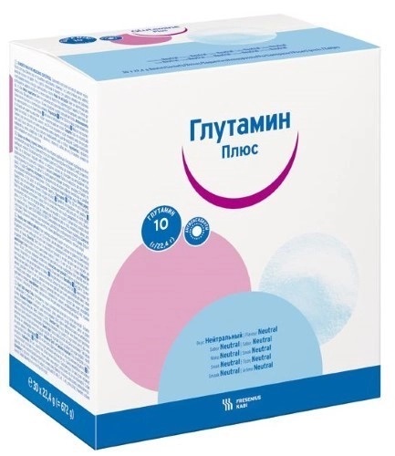 Глутамин плюс, порошок для приготовления раствора внутрь, 30 шт, с нейтральным вкусом фото