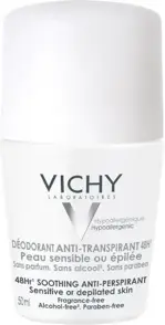 Vichy Deodorants дезодорант шариковый  для чувствительной кожи 48 ч, 50 мл, 1 шт, део-ролик фото