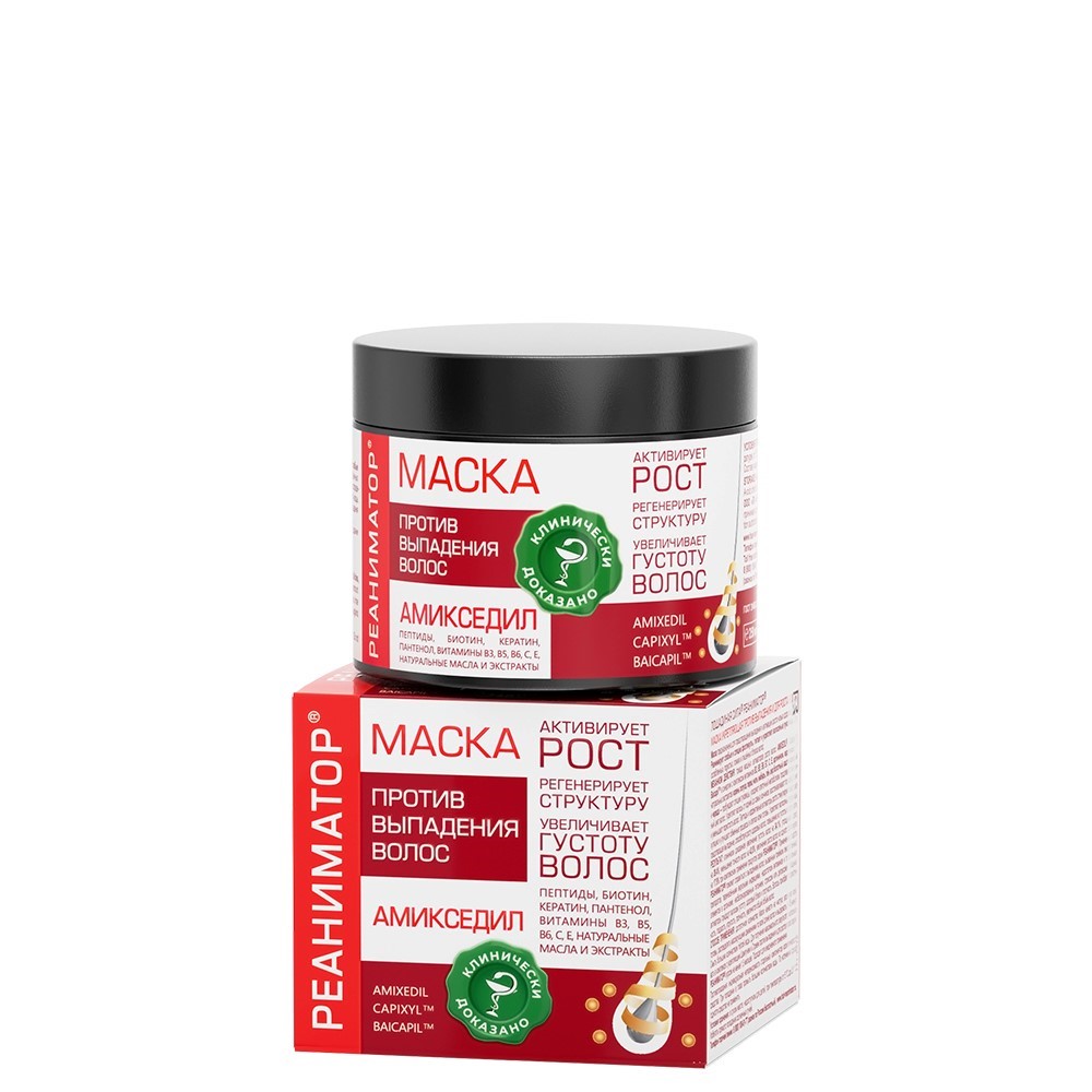 Лошадиная сила Реаниматор Маска Укрепляющая, маска для волос, 250 мл, 1 шт, от выпадения и для роста волос фото