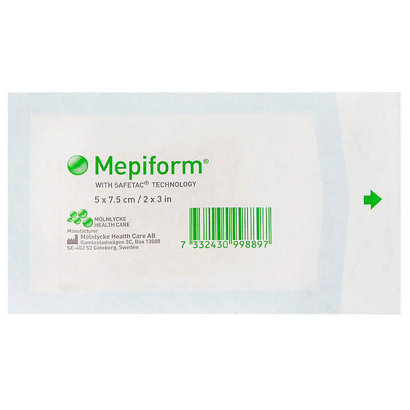 Mepiform повязка, 5 см х 7.5 см, 1 шт, нетканая основа, стерильно фото