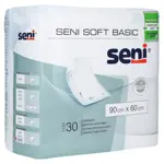 Seni Soft Basic Пеленки впитывающие, 60 см х 90 см, 30 шт, 2 капли фото