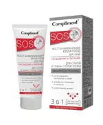 Compliment SOS+ крем-уход для лица восстанавливающий насыщение и питание 3 в 1, крем, 50мл, 1 шт. фото