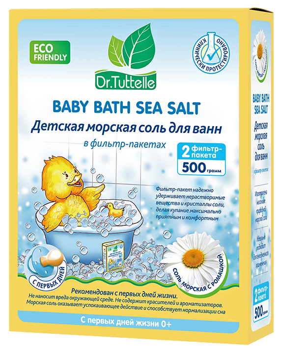 Dr. Tuttelle, соль для ванн, 500 г, 1 шт, ромашка фото