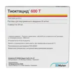 Тиоктацид 600 Т, 25 мг/мл, раствор для внутривенного введения, 24 мл, 5 шт. фото