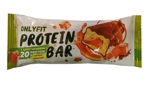 Onlyfit Батончик глазированный с крем-начинкой, батончик, 50 г, 1 шт, соленая карамель фото