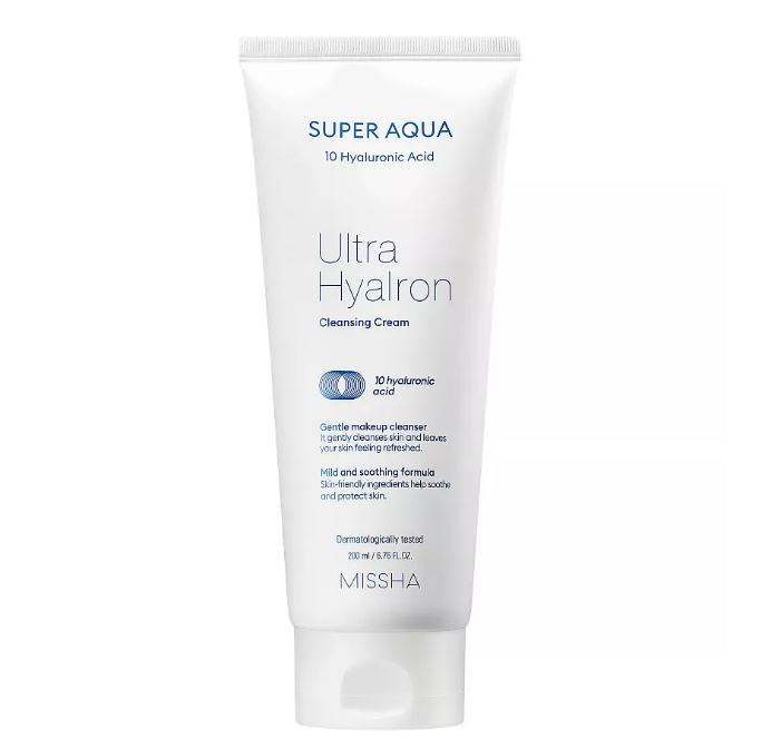 Missha Super Aqua Ultra Hyalron пенка кремовая для умывания и снятия макияжа, пенка для лица, 1 шт. фото