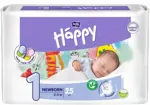 Bella Baby Happy Newborn Подгузники детские, р. 1, 25 шт, 2-5 кг фото