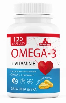 Миофарм Омега-3, капсулы, 120 шт. фото