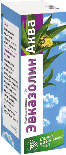 Эвказолин Аква, 1 мг/г, спрей назальный, 10 мл, 1 шт. фото