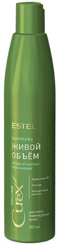 Estel Curex Volume Шампунь для волос Живой объем, шампунь, 300 мл, 1 шт, для сухих и поврежденных волос фото