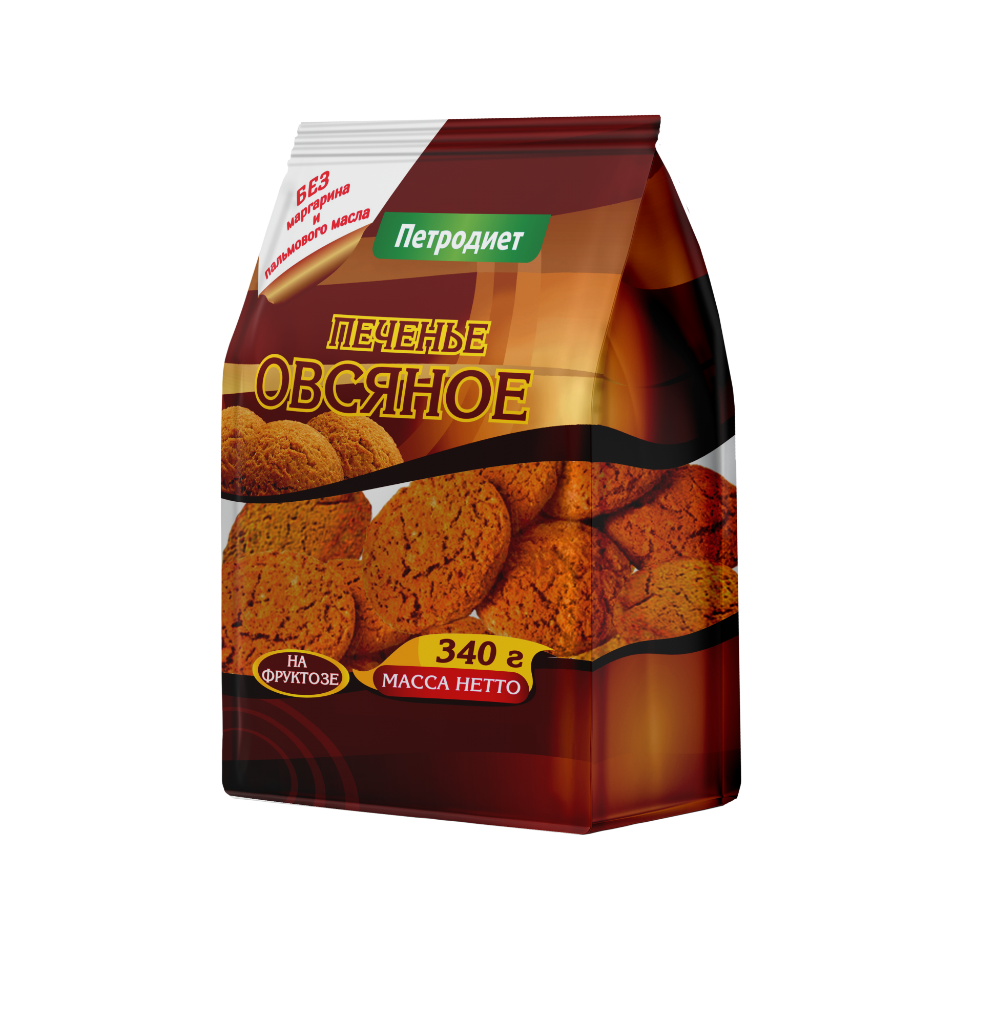 Печенье овсяное на фруктозе, 340 г, 1 шт. фото