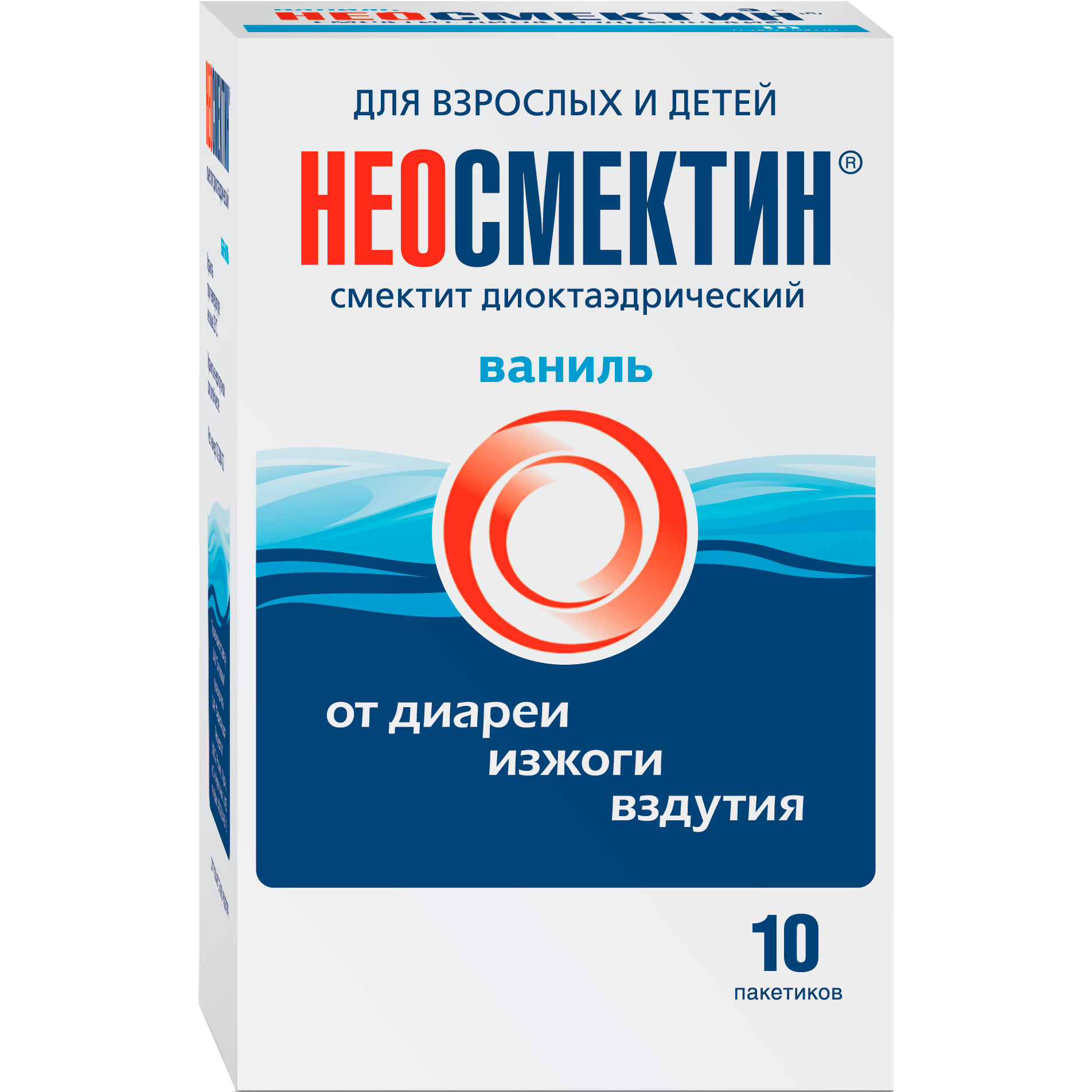 Неосмектин, 3 г, порошок для приготовления суспензии для приема внутрь, 3.76 г, 10 шт, ваниль фото