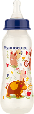 Курносики Зверята Бутылочка для кормления приталенная с 2 силиконовыми сосками 0 мес+, 250 мл, 1 шт, арт. 11121 фото 7