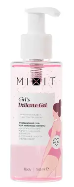 Mixit girls delicate гель для интимной гигиены с экстрактом ромашки и молочной кислотой очищающий, гель для интимной гигиены, 150 мл, 1 шт. фото