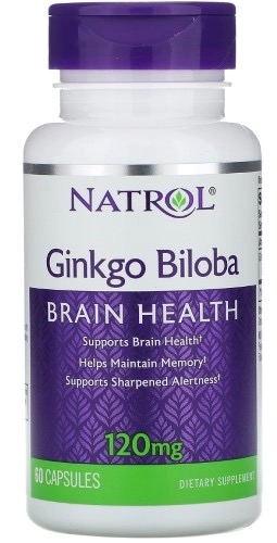 Natrol Гинкго билоба, 120 мг, капсулы, 60 шт. фото