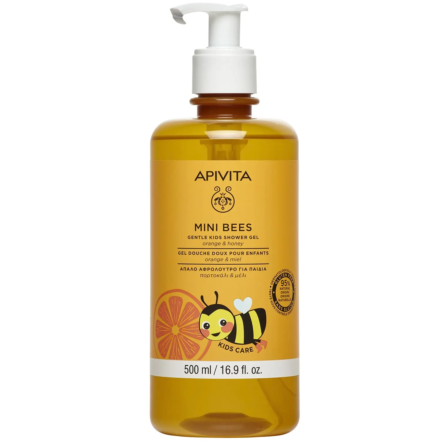 Apivita Гель для душа с апельсином и медом, гель для душа, 500 мл, 1 шт. фото