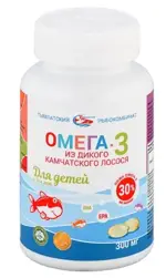 Salmoniсa Омега-3 из дикого камчатского лосося, 300 мг, капсулы, 250 шт, для детей с 3 лет фото 
