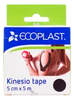 Ecoplast Kinesio tape, 5 см х 5 м, кинезио тейп, 1 шт, черный фото