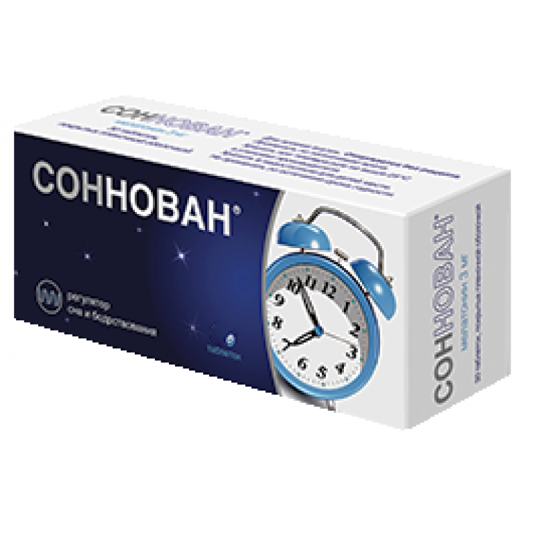 Соннован, 3 мг, таблетки, покрытые пленочной оболочкой, 60 шт. фото