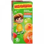 Фрутоняня малышам нектар, сок, 330 мл, 1 шт, яблоко + абрикос + апельсин, неосветленный фото
