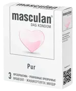 Masculan Pur презервативы утонченные прозрачные, презервативы, 3 шт. фото