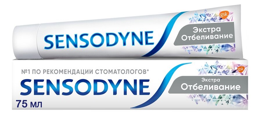 Sensodyne Зубная паста экстра отбеливание, паста зубная, 75 мл, 1 шт. фото