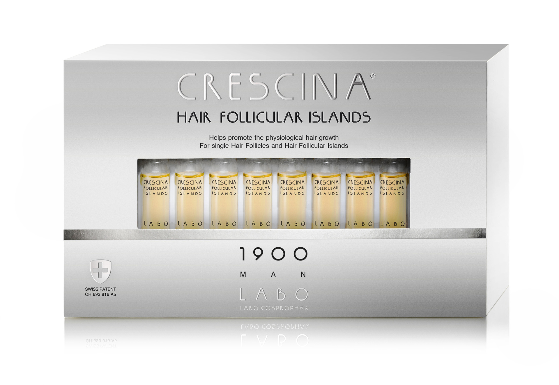 Crescina HFI 1900 лосьон для роста волос, лосьон для стимуляции роста волос, 20 шт, для мужчин фото