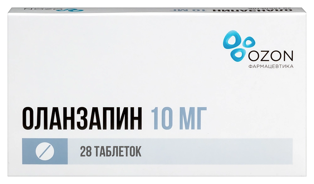 Оланзапин, 10 мг, таблетки, диспергируемые в полости рта, 28 шт. фото