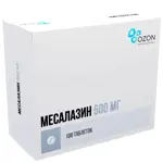 Месалазин, 500 мг, таблетки кишечнорастворимые, покрытые оболочкой, 100 шт. фото