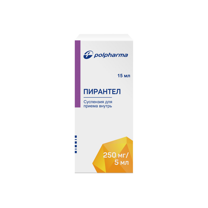 Пирантел, 250 мг/5 мл, суспензия для перорального применения, 15 мл, 1 шт. фото