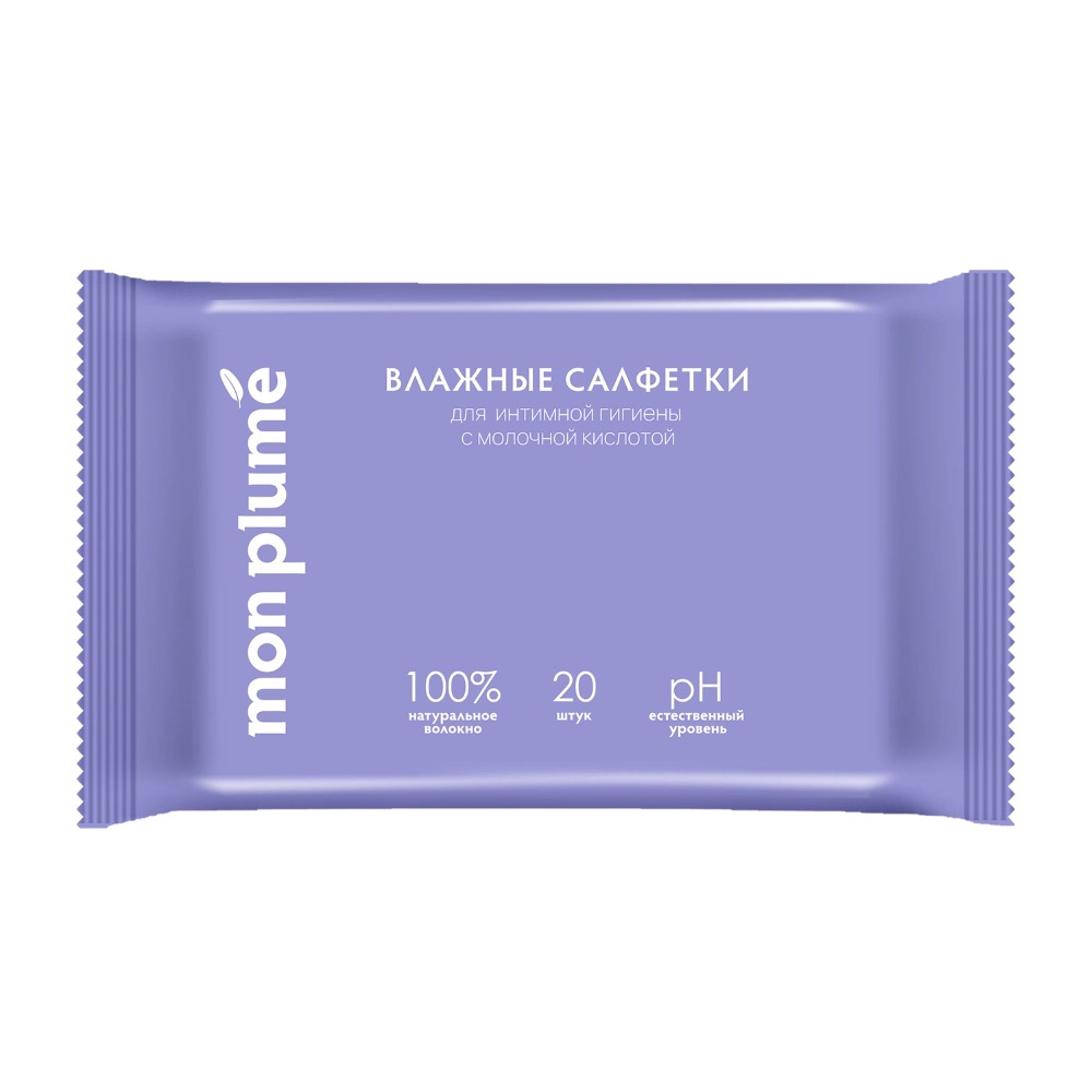 Mon Plume салфетки влажные для интимной гигиены, салфетки, 20 шт. фото