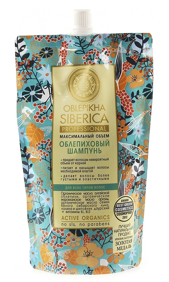 Oblepikha siberica Облепиховый шампунь Максимальный объем, шампунь, 500 мл, 1 шт, для всех типов волос фото