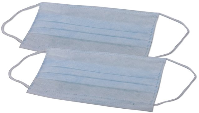 Маска медицинская трехслойная на резинке, 2 шт. фото