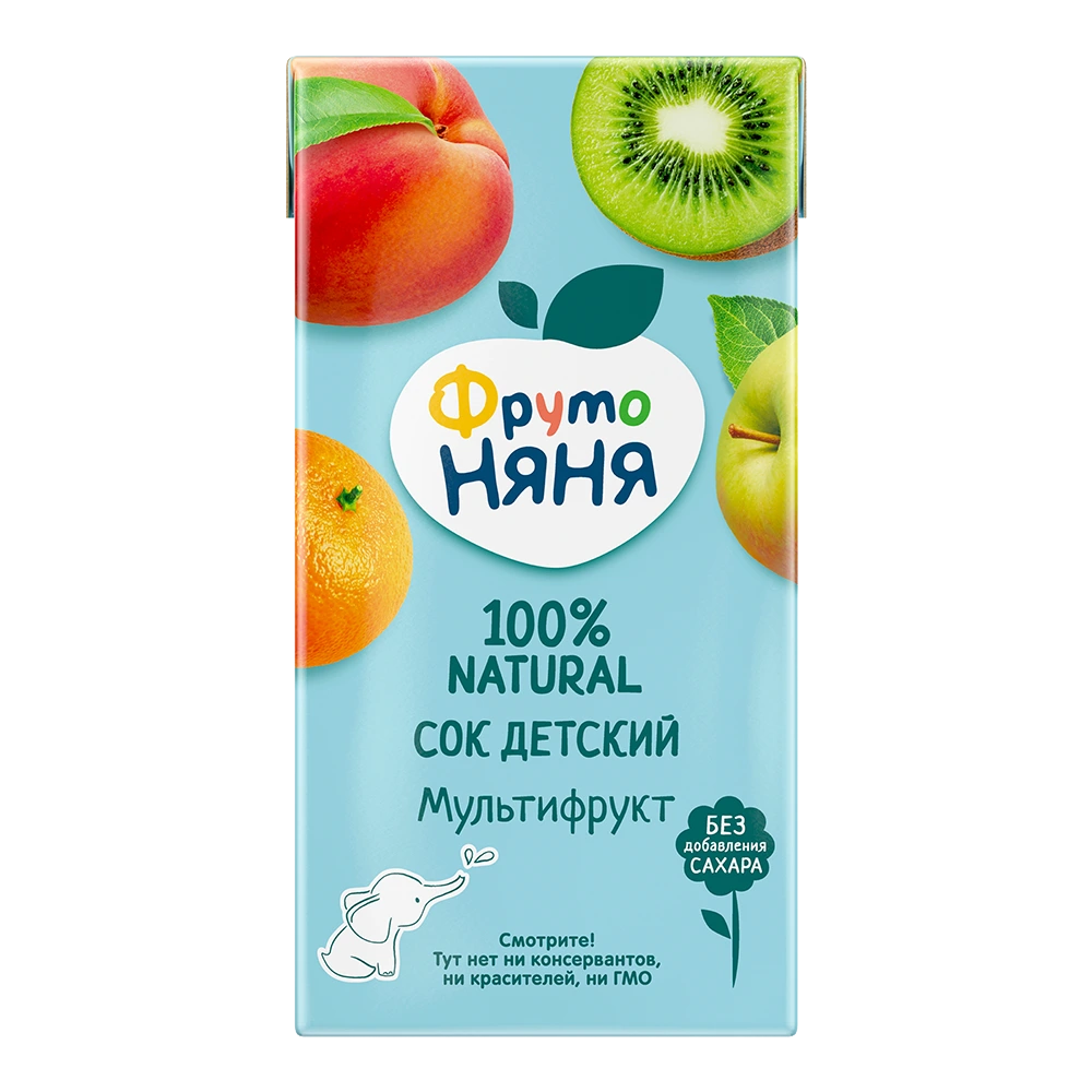 Фрутоняня сок, сок, 500мл, 1 шт, мультифрукт, без сахара фото