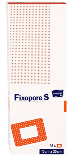 Matopat Fixopore S повязка с впитывающей подушечкой, 10 см х 30 см, повязка стерильная, 25 шт, нетканая основа фото