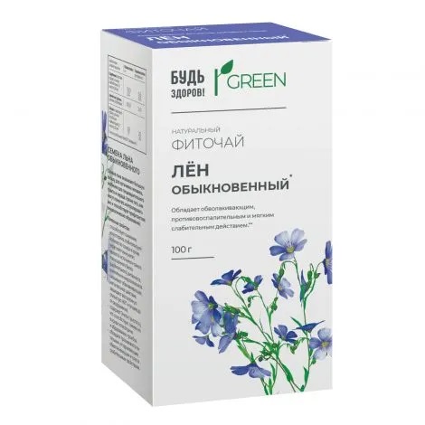 Будь здоров! Грин Фиточай Лён обыкновенный, семена цельные, 100 г, 1 шт. фото