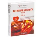 Сердце Континента Янтарная кислота форте, 400 мг, таблетки, покрытые оболочкой, 30 шт. фото