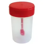 Контейнер стерильный для биоматериалов с ложкой, 60 мл, 1 шт, с лопаткой фото